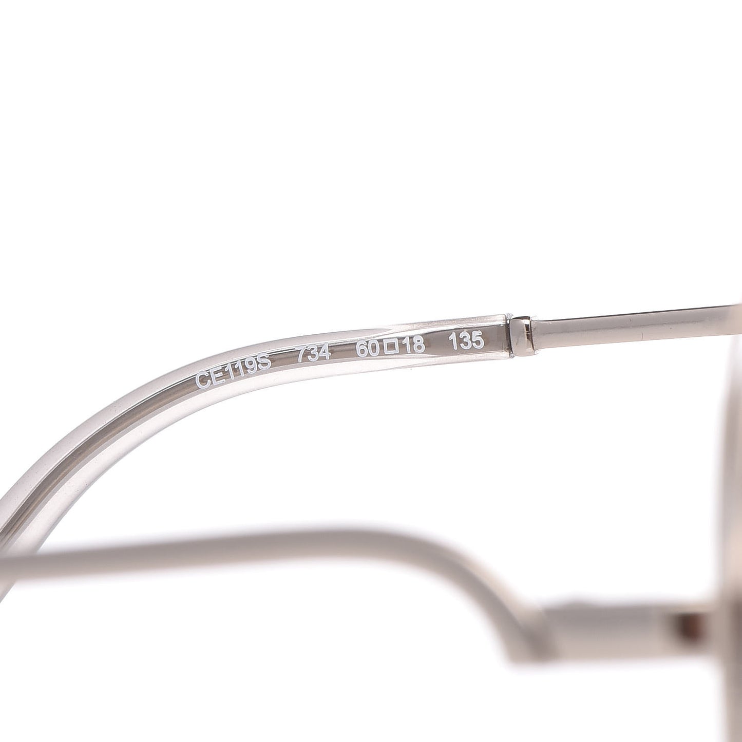 Oversize Round Carlina Sunglasses CE119S Gold Grey Metallic