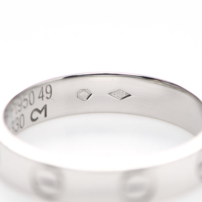 Cartier Platinum 3.5mm LOVE Wedding Band Ring 49 4.75 5 of 6