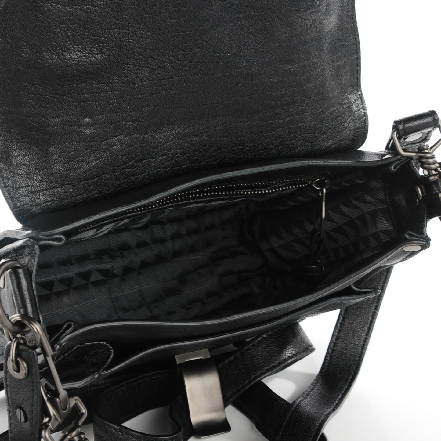 Lambskin PS1 Pouch Messenger Black