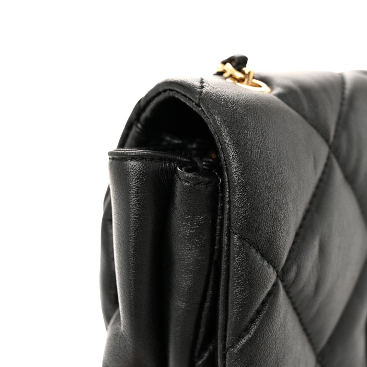 Salvatore Ferragamo Nappa Quilted Ginny Medium Crossbody Black 12 of 13