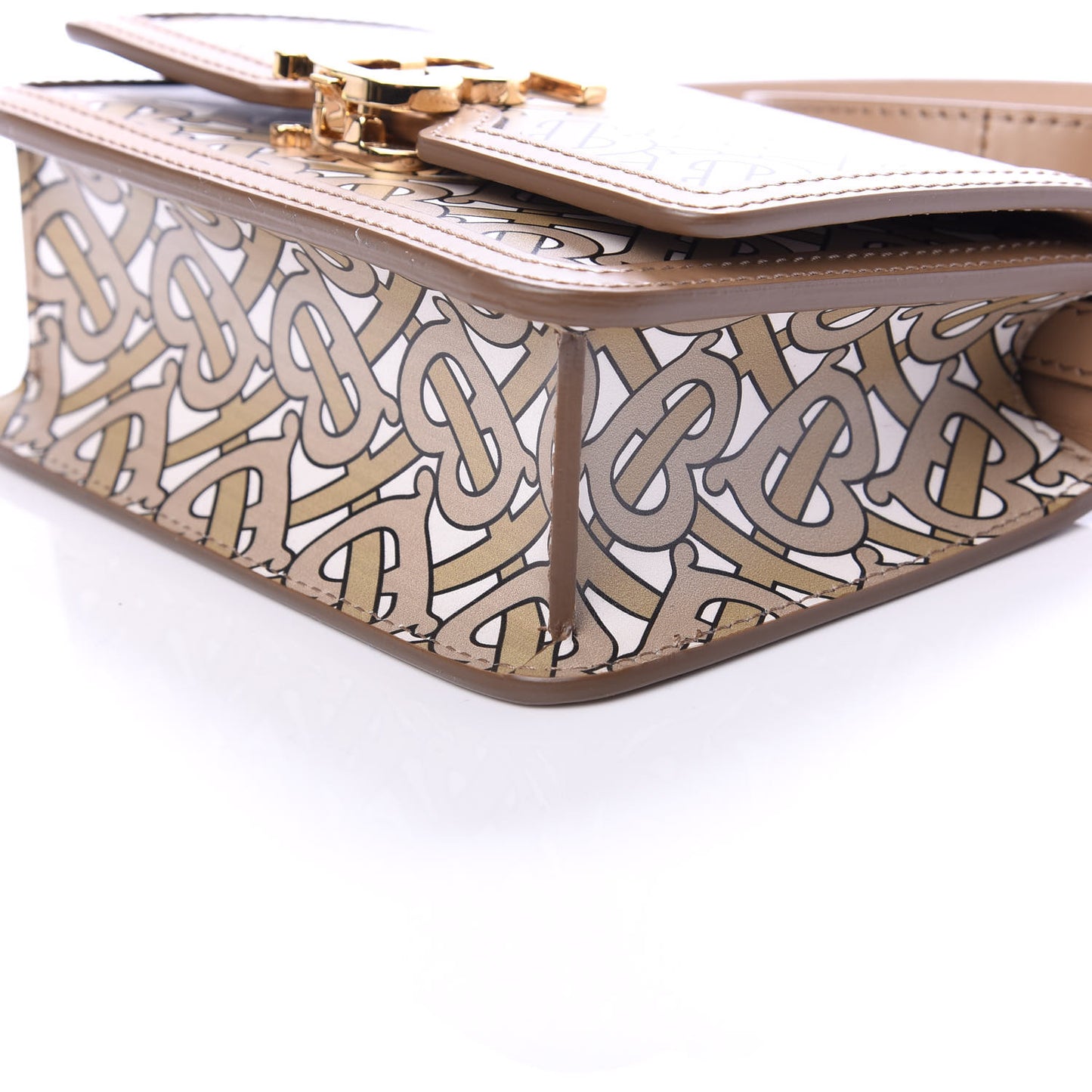 Calfskin Monogram Mini TB Bag Beige