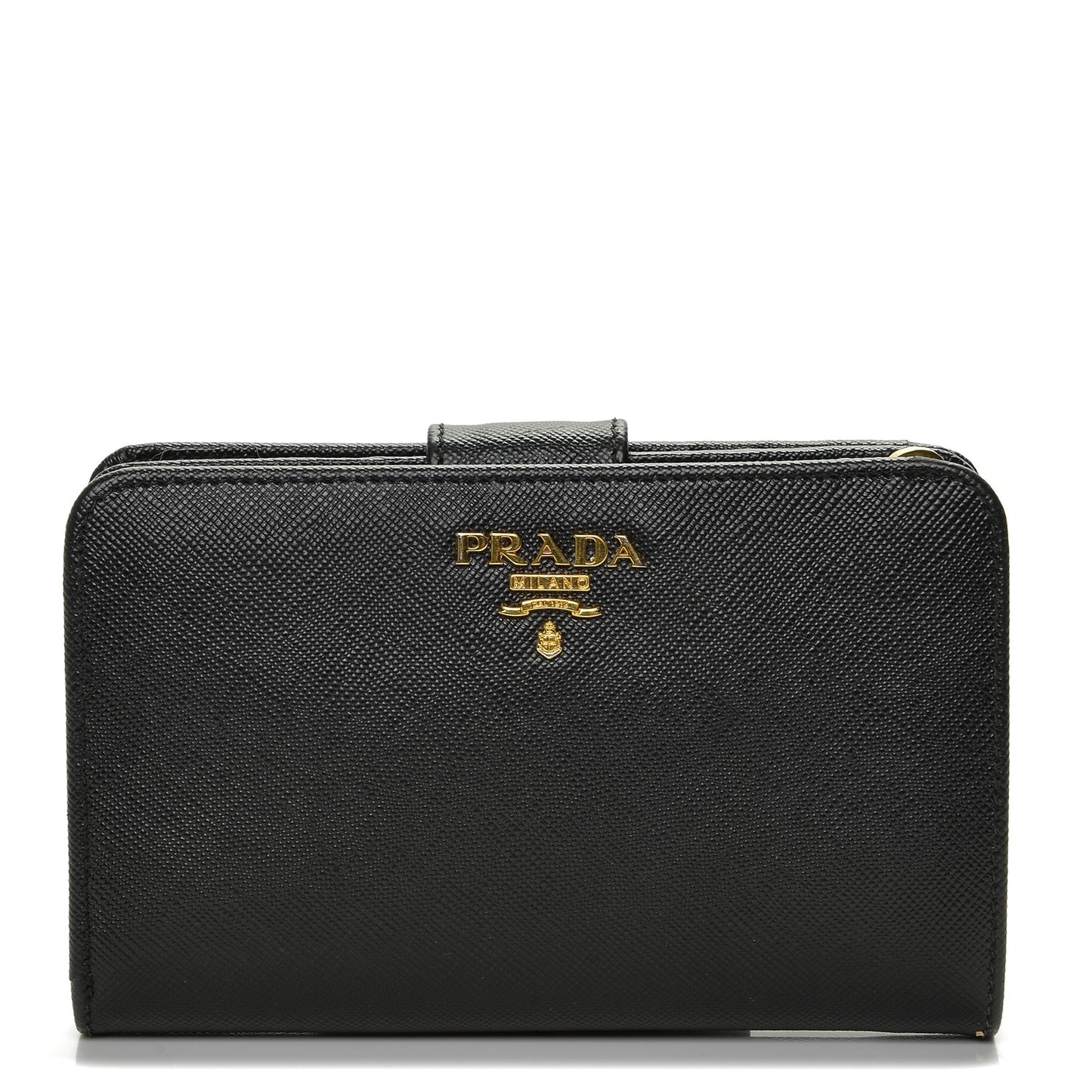 Saffiano Metal Compact Wallet Black