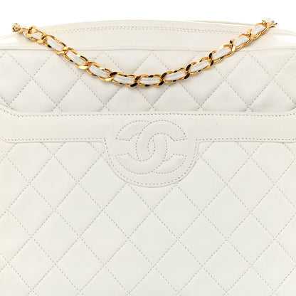 Chanel Lambskin Quilted Tassel Camera Case White 9 of 11