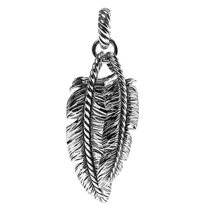 David Yurman Sterling Silver Cable Collectibles Feather Enhancer Pendant 1 of 3