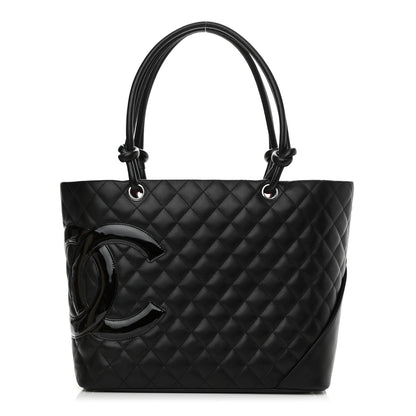 Chanel Calfskin Quilted Large Cambon Tote Black 1 of 8