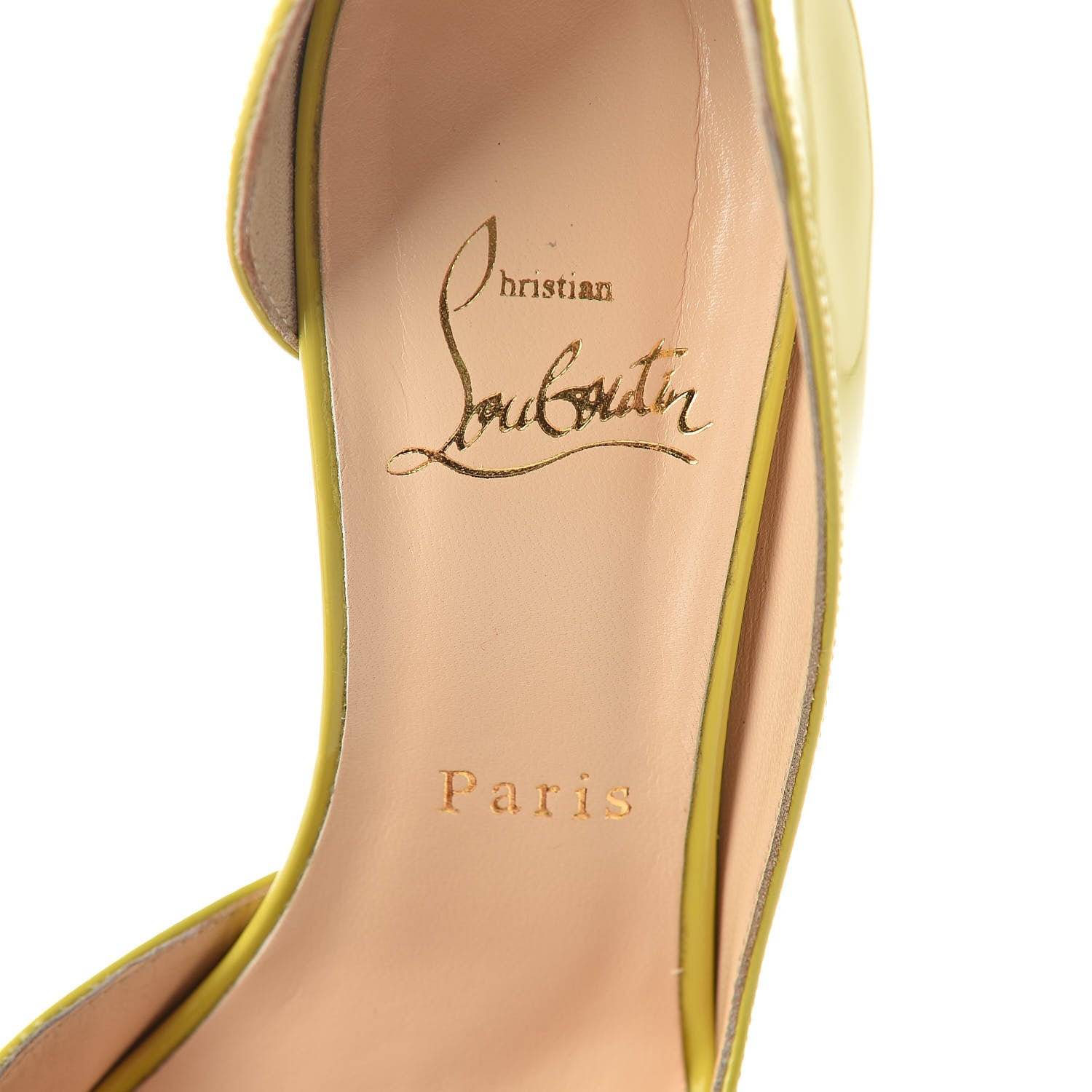 Christian Louboutin Patent Iriza 100 Pumps 37 Mimosa 6 of 11