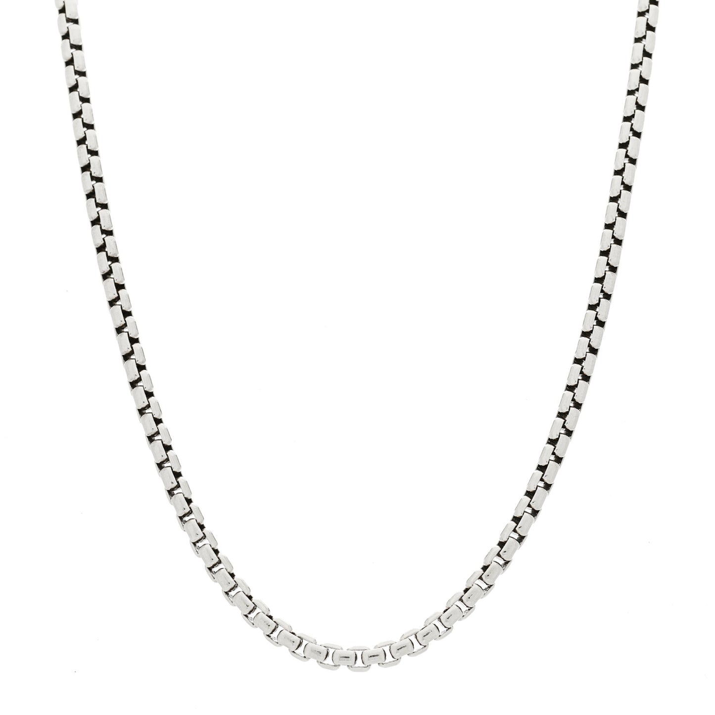 Sterling Silver 14K Yellow Gold 3.6mm Box Chain Necklace 16"