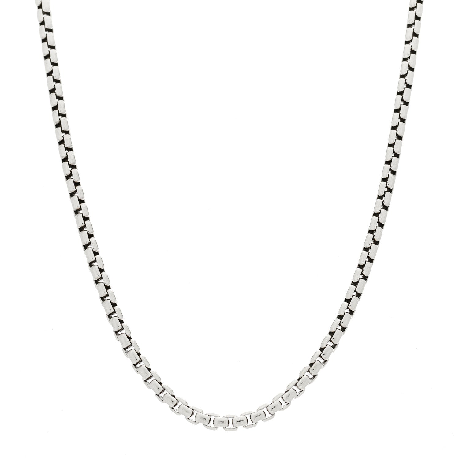 David Yurman Sterling Silver 14K Yellow Gold 3.6mm Box Chain Necklace 16" 1 of 5