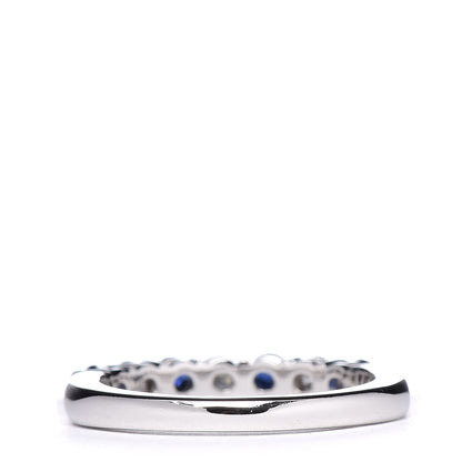 Tiffany Platinum Diamond Blue Sapphire Embrace Ring 49 5 4 of 6