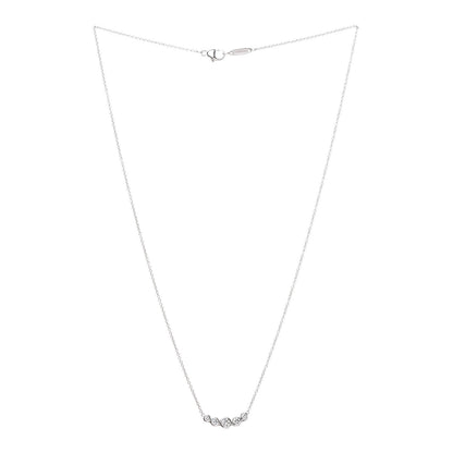 Tiffany Platinum Diamond Jazz Graduated Pendant Necklace 3 of 8