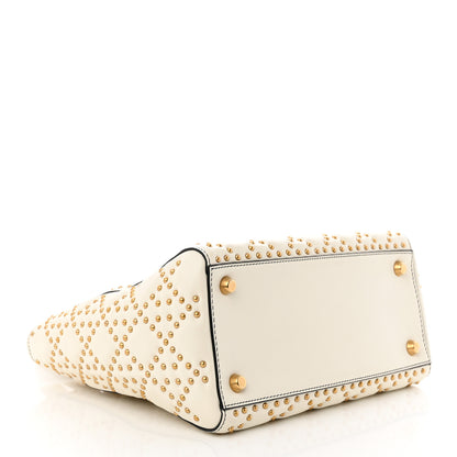 Christian Dior Calfskin Cannage Studded Supple Lady Dior White 4 of 10