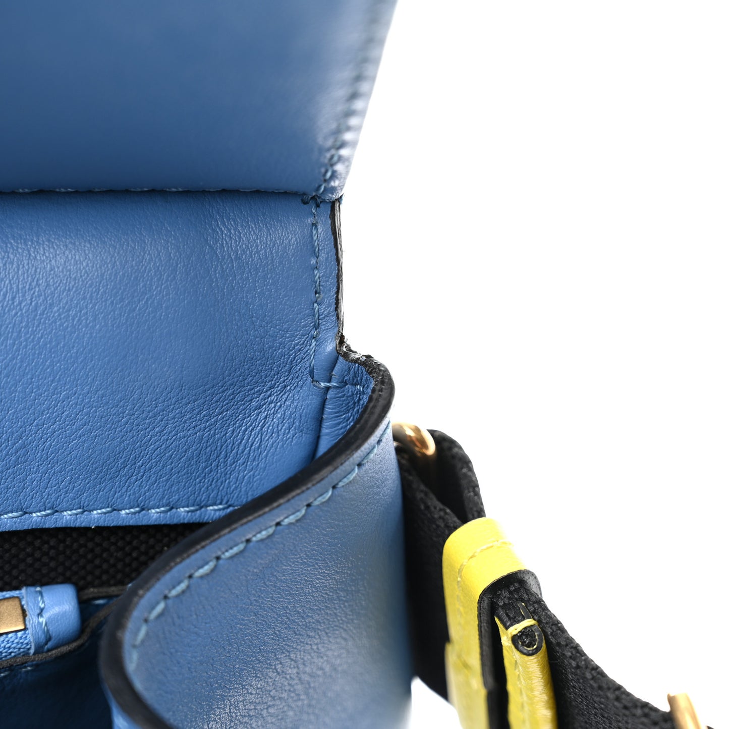 Calfskin Medium Palazzo Empire Bag Blue Pink Yellow