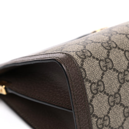 Gucci GG Supreme Monogram Web Medium Ophidia Chain Shoulder Bag Brown 11 of 15