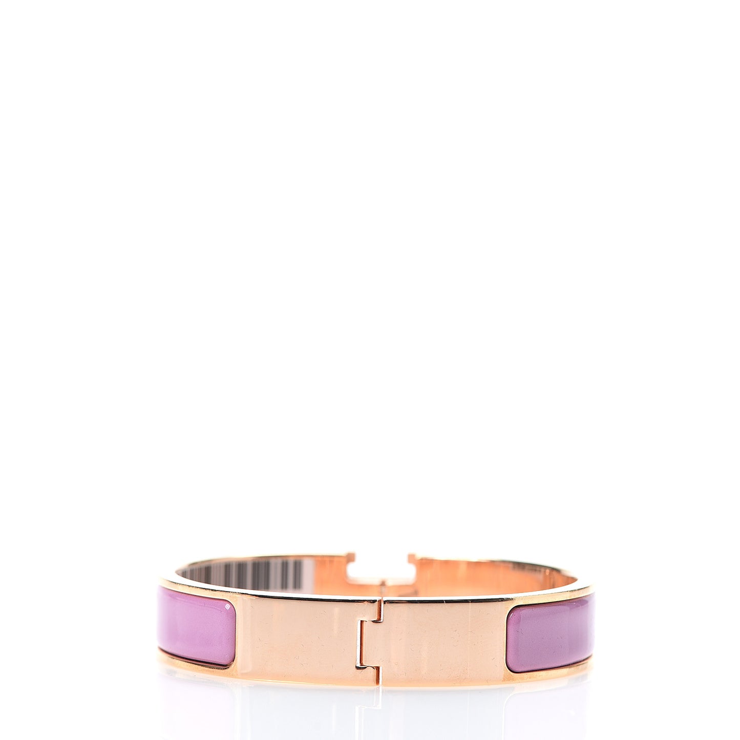 Enamel Narrow Clic Clac H Bracelet PM Rose Cendre