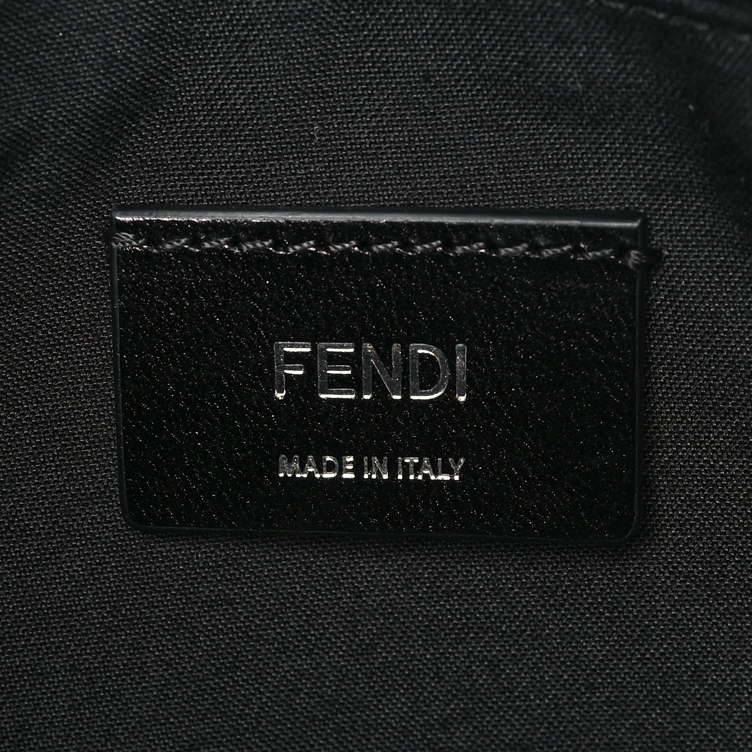 Fendi Glazed Fabric Vitello Liberty FF 1974 Diagonal Medium Camera Case Black Sunflower 6 of 8
