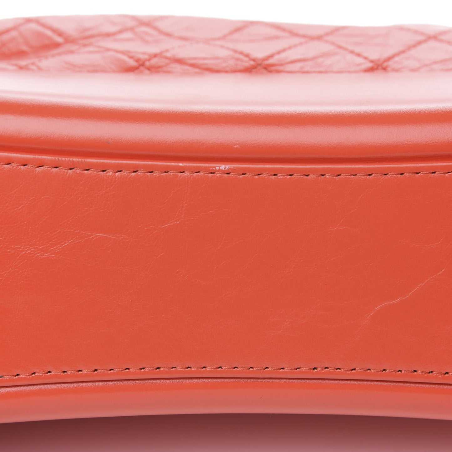 Aged Calfskin Quilted Medium Gabrielle Hobo Red
