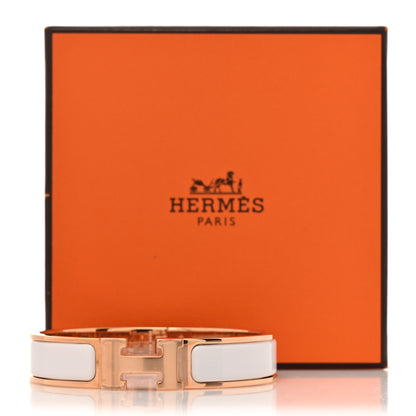 Hermes Enamel Narrow Clic Clac H Bracelet PM White 6 of 6