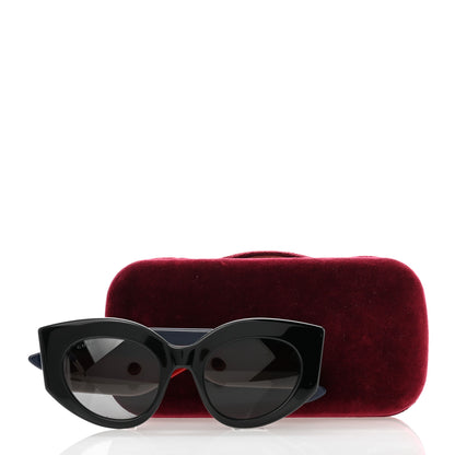 Gucci Acetate Oversized Rectangle Frame Web Sunglasses GG 0275/S Black 8 of 8