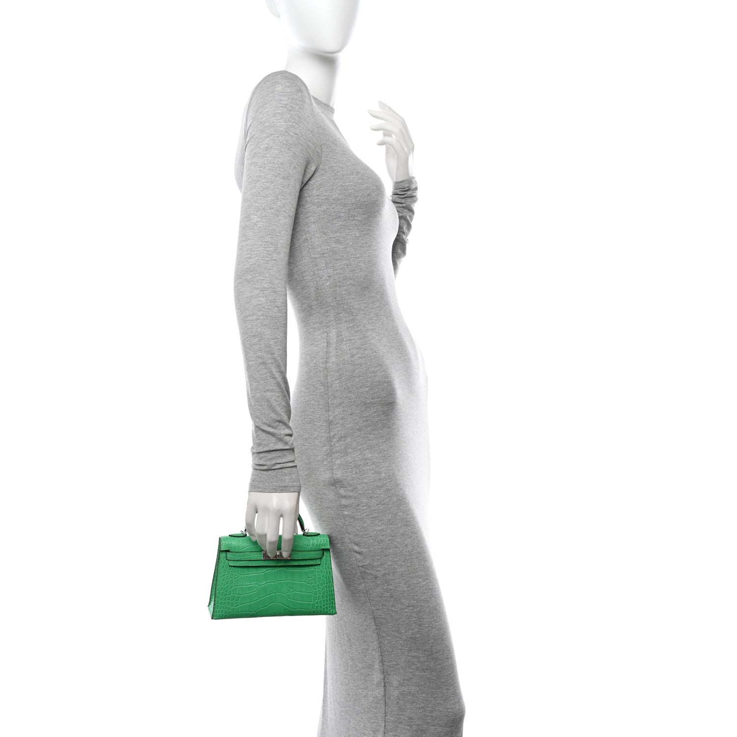 Hermes Matte Alligator Mini Kelly Sellier 20 Vert Comics 2 of 11