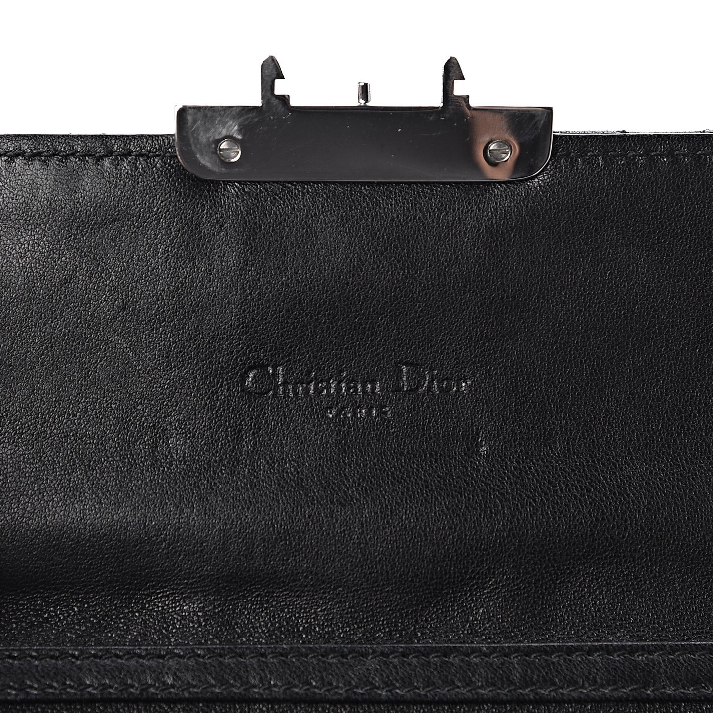 Lambskin Cannage Miss Dior Chain Wallet Black