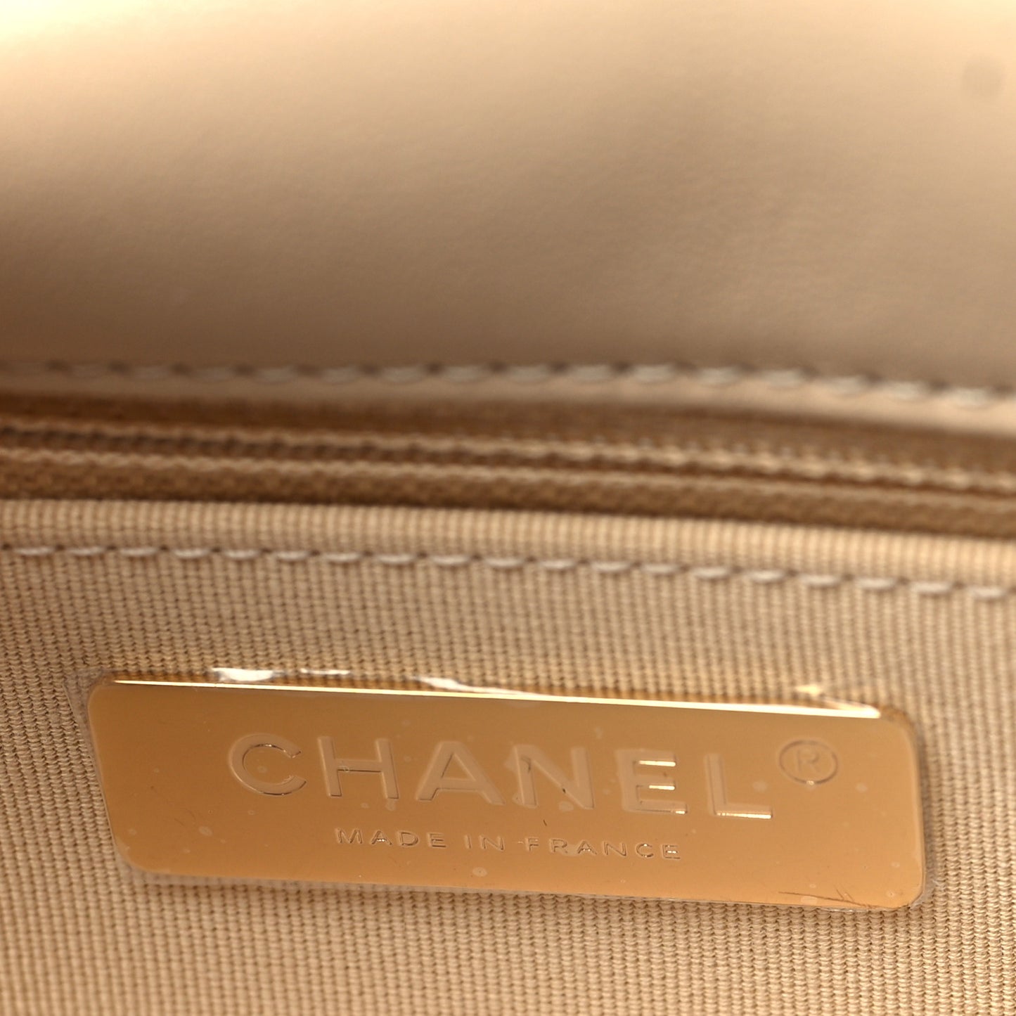 Lambskin Quilted Large Chanel 19 Flap Beige