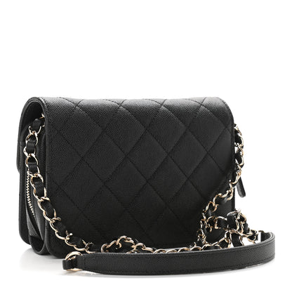 Chanel Caviar Quilted Like A Wallet Flap Black 3 of 11