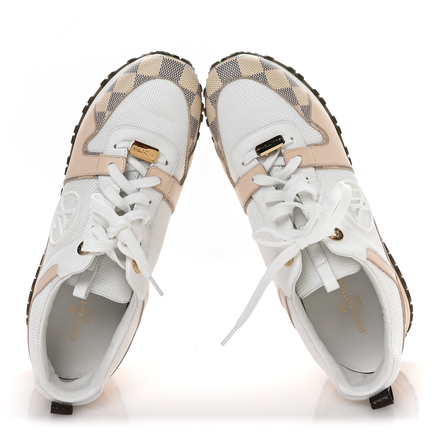 Louis Vuitton Calfskin Damier Azur Run Away Sneakers 39 White 2 of 8