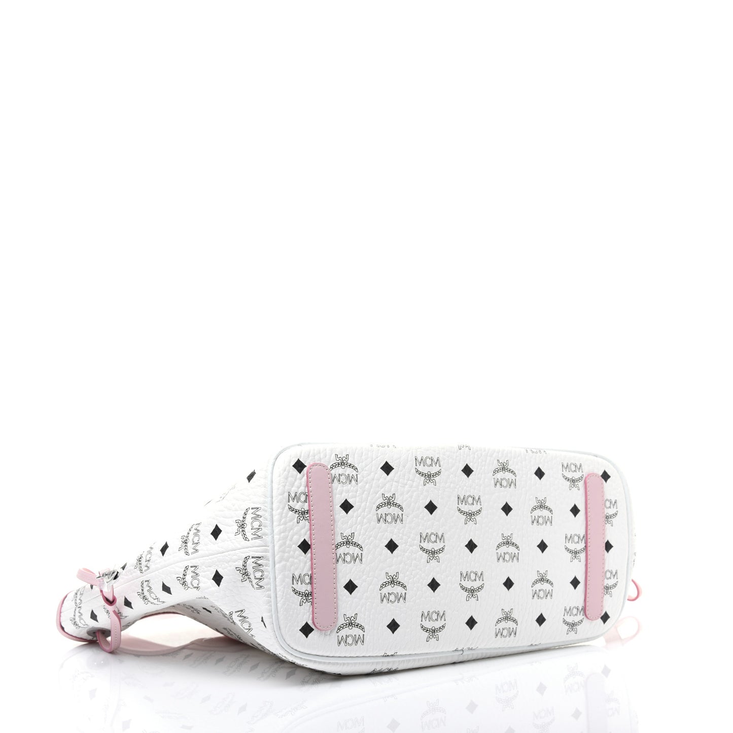 Visetos Medium Liz Reversible Shopper Tote White Powder Pink