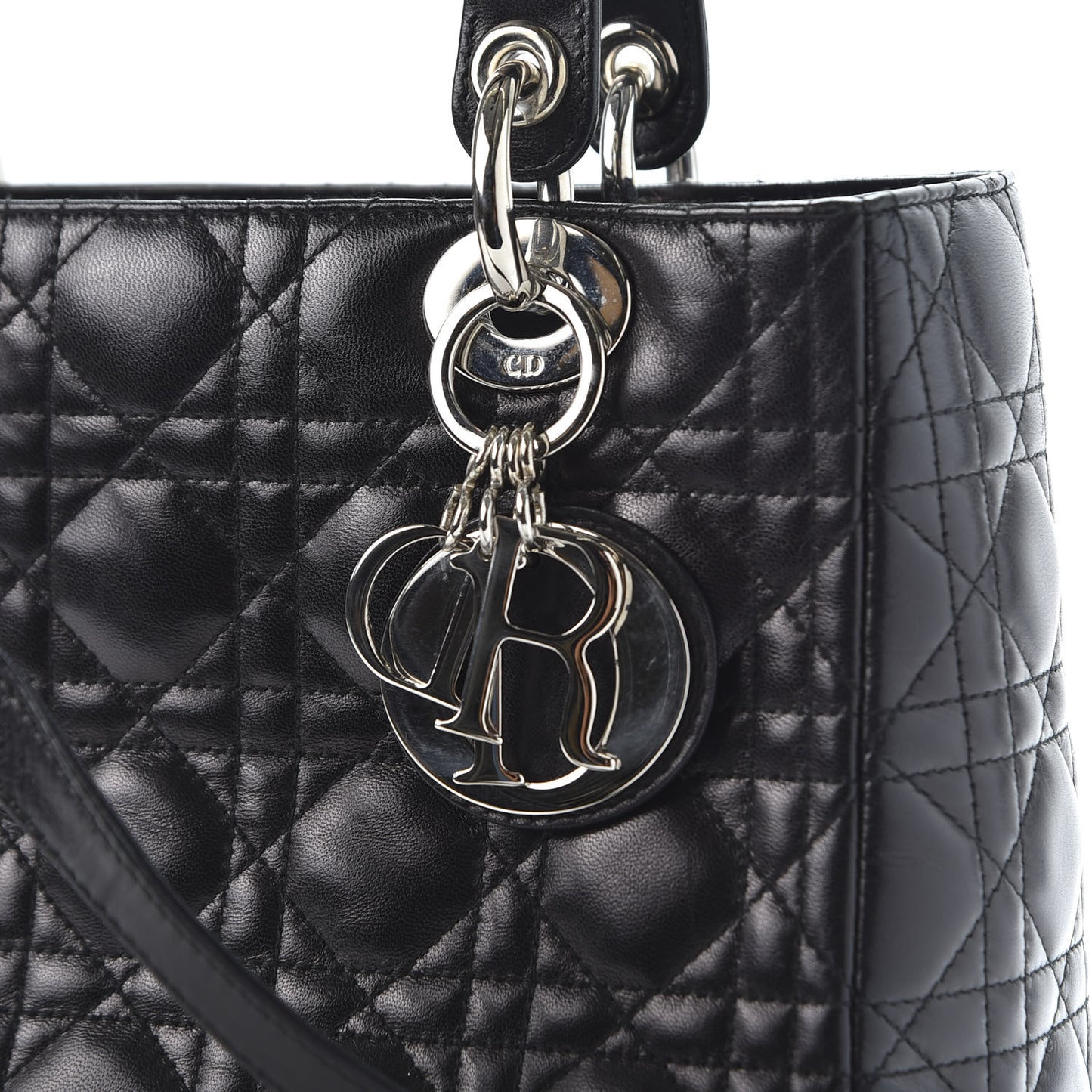Lambskin Cannage Medium Lady Dior Black