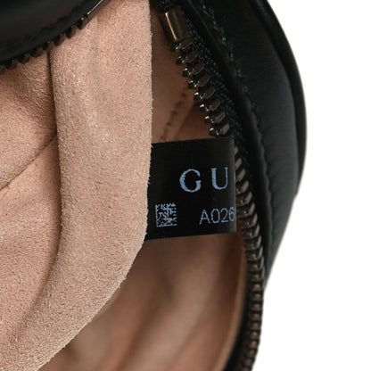 Gucci Calfskin Matelasse GG Marmont Belt Bag 95 38 Black 8 of 12