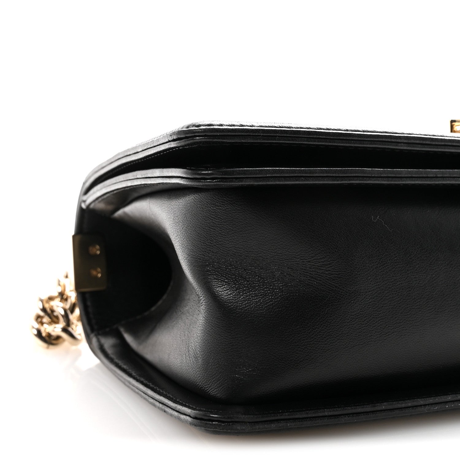 Chanel Lambskin Chain Quilted Medium Boy Flap Black 9 of 10