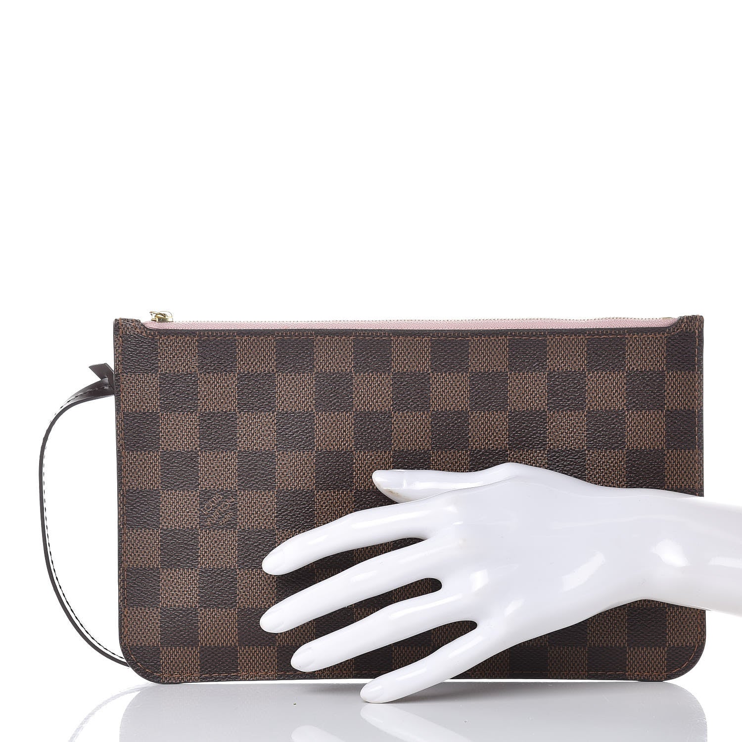 Louis Vuitton Damier Ebene Neverfull MM GM Pochette Rose Ballerine 2 of 9