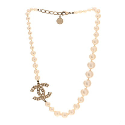 Chanel Pearl CC 100th Anniversary Necklace Light Gold 3 of 6