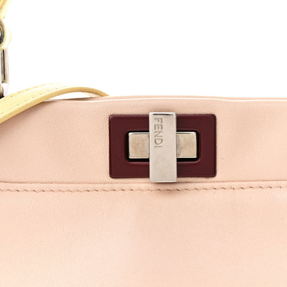 Fendi Nappa Colorblock Mini Peekaboo Iconic Satchel Plaster Banana Grigio Polvere 9 of 11