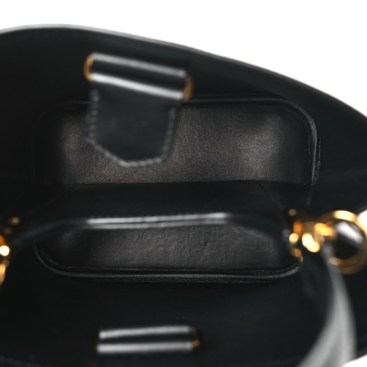 Prada Saffiano Cuir Small Panier Bucket Bag Black 5 of 9