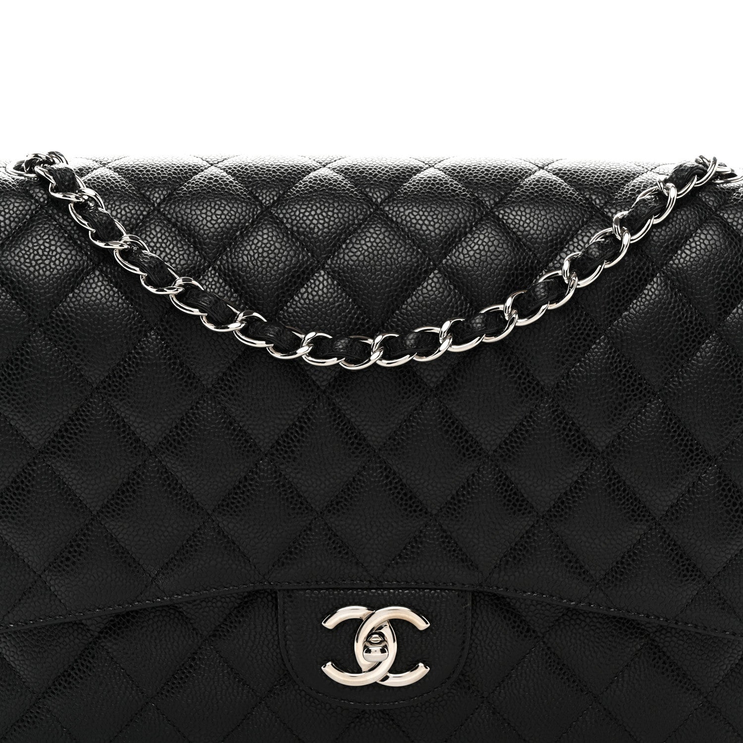Chanel Caviar Quilted Maxi Double Flap Black 8 of 10