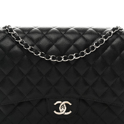 Chanel Caviar Quilted Maxi Double Flap Black 8 of 10