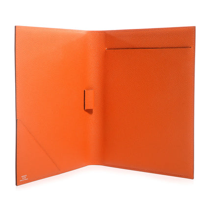 Hermes Epsom Yellow Pad PM Iris Orange 10 of 19