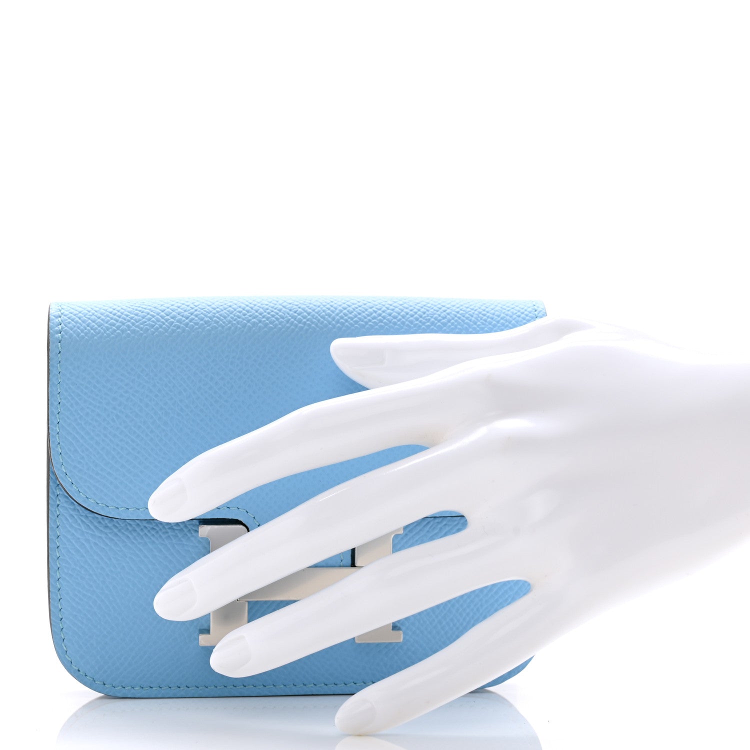 Hermes Epsom Constance Slim Wallet Celeste 2 of 8