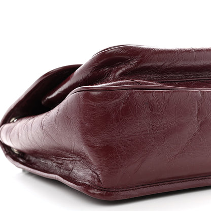 Saint Laurent Crinkled Calfskin Matelasse Monogram Medium Niki Chain Satchel Rouge Legion 9 of 10