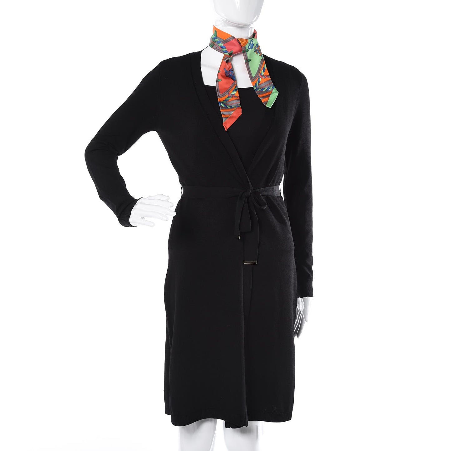 Silk Grande Tenue Twilly Vert Orange Corail