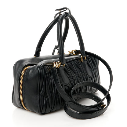 Miu Miu Nappa Matelasse Large Arcadie Top Handle Bag Black 3 of 11