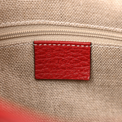 Gucci Dollar Calfskin Interlocking G Top Handle Shoulder Bag Red 6 of 11