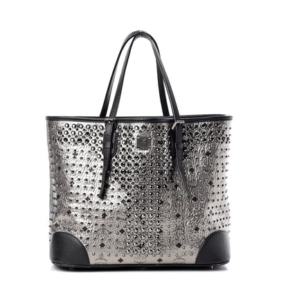 MCM Visetos Diamond Medium Tote Silver 1 of 18
