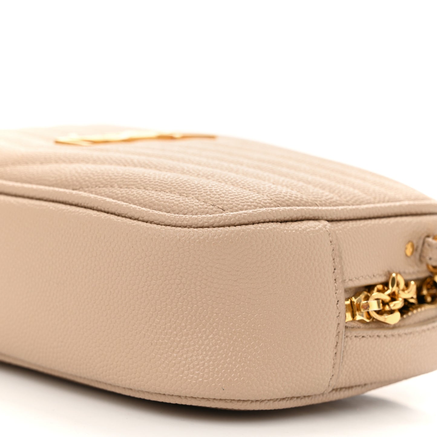 Grain De Poudre Matelasse Monogram Mini Lou Camera Bag Dark Beige