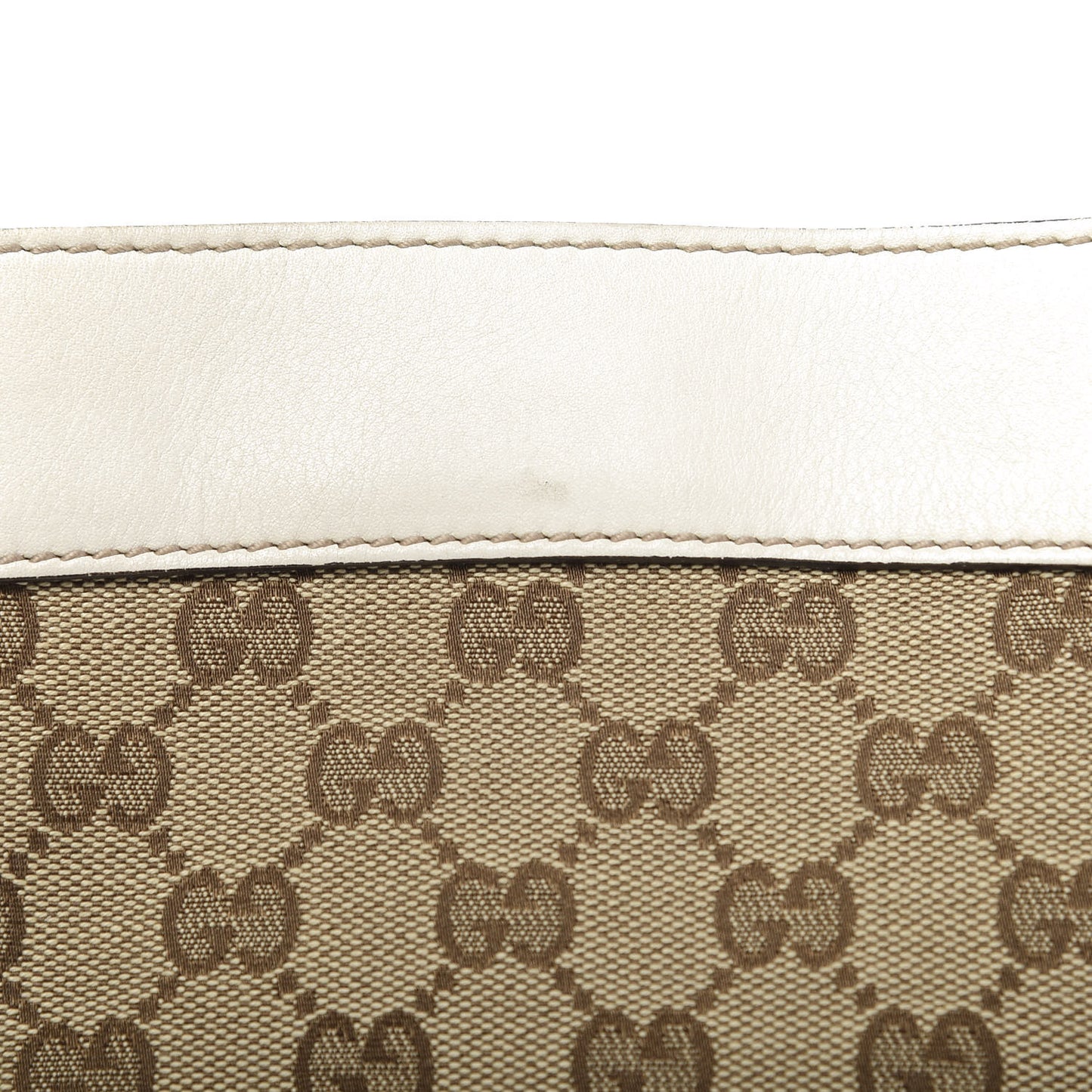 Monogram Medium D Gold Tote Bag White