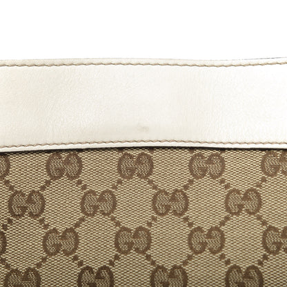 Gucci Monogram Medium D Gold Tote Bag White 8 of 14