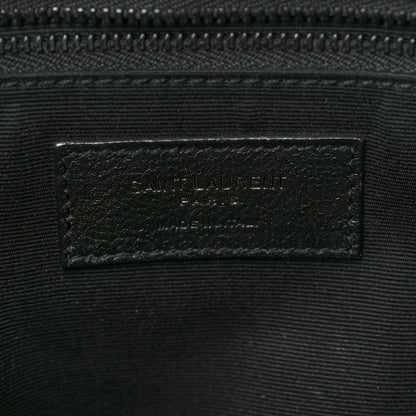 Saint Laurent Crinkled Calfskin Matelasse Monogram Medium Niki Chain Satchel Black 6 of 9