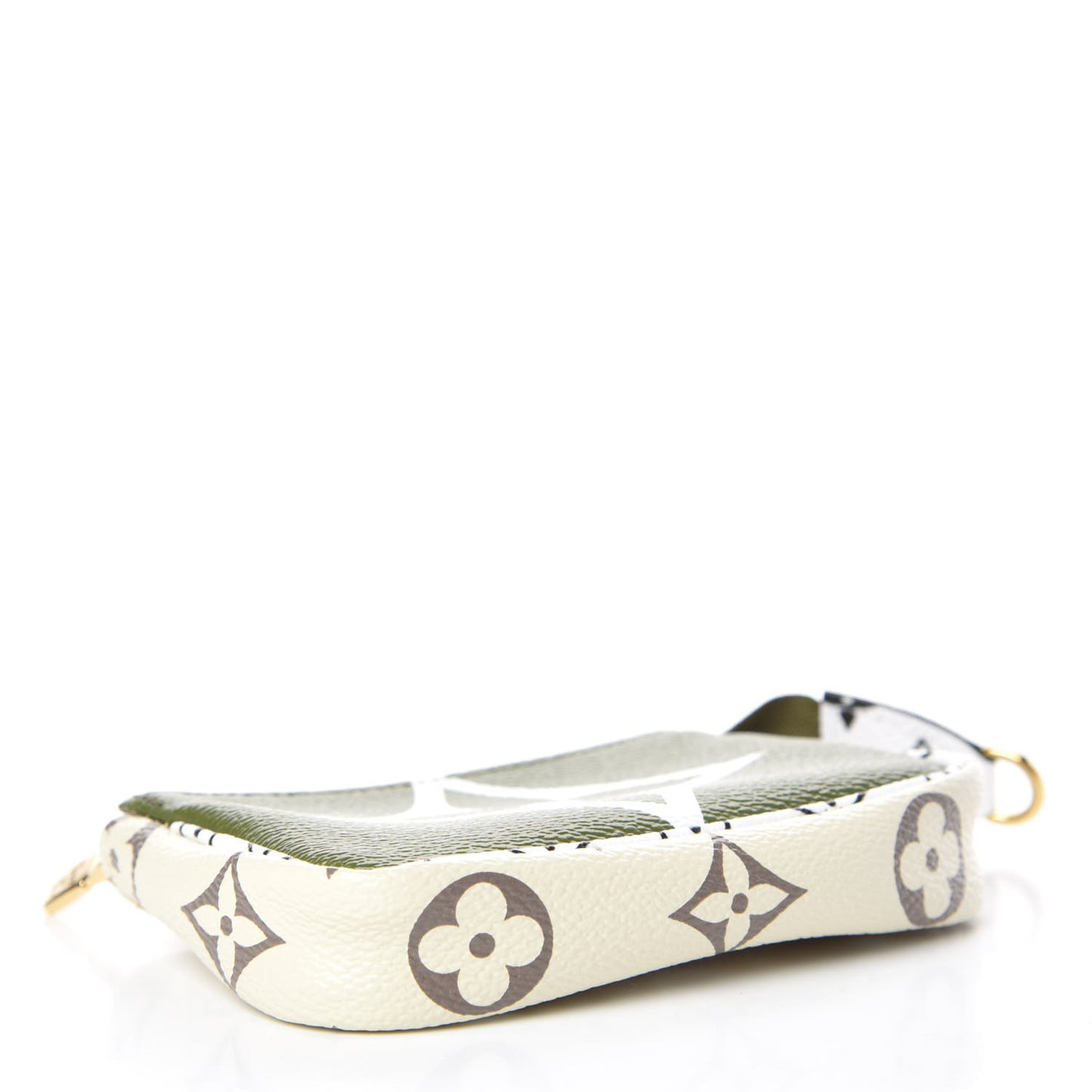 Monogram Giant Micro Pochette Accessories Kaki White