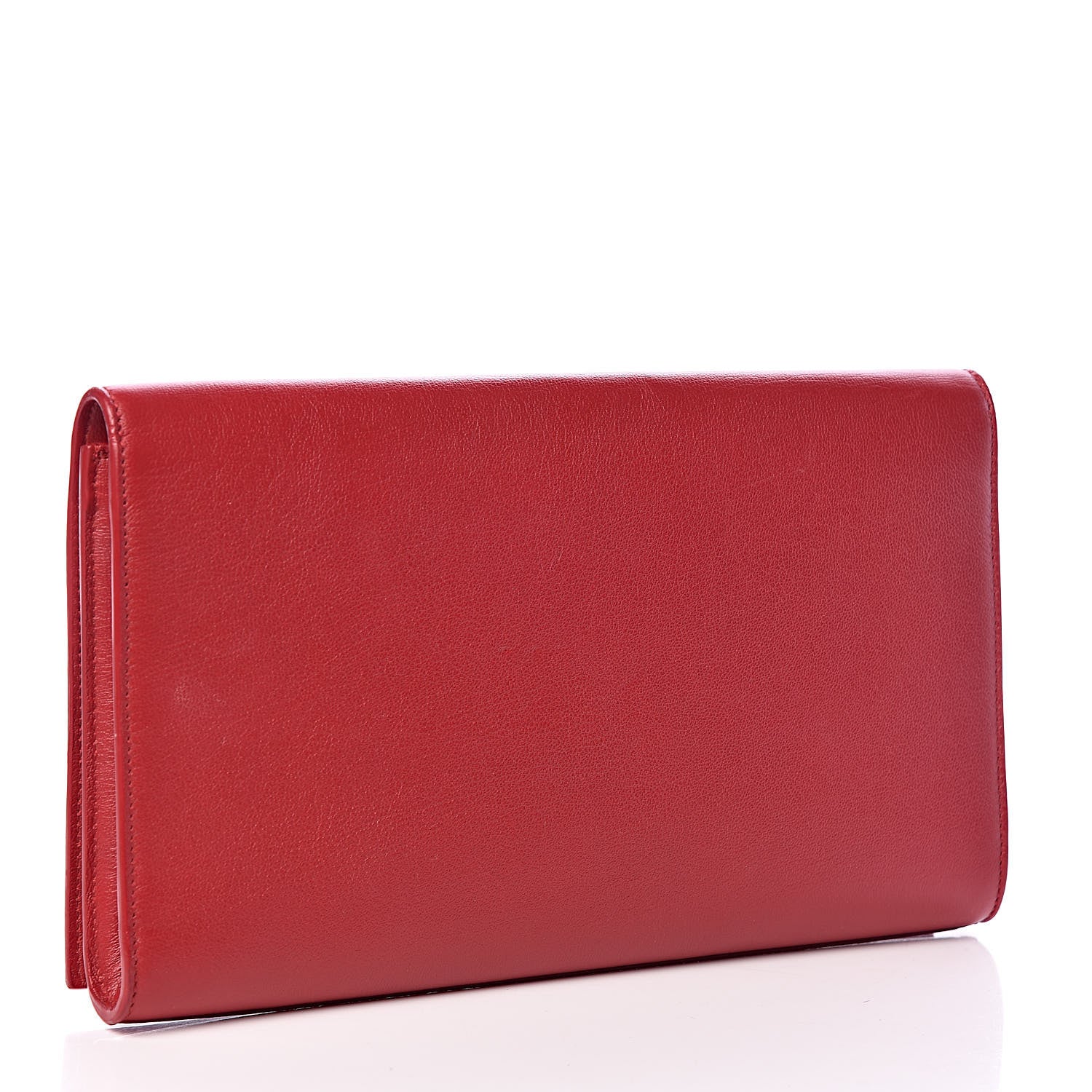 Saint Laurent Calfskin Monogram Large Belle De Jour Clutch Red 3 of 7